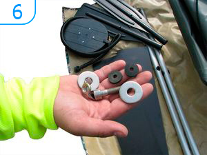 The set. Screw-nuts for bottom fixation. Photo 6.